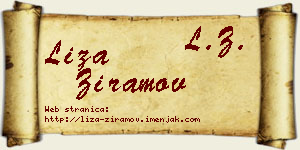 Liza Ziramov vizit kartica